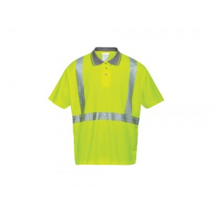 PÓLO M/CURTA AMARELO ALTA VISIB. C/ FITAS  S377